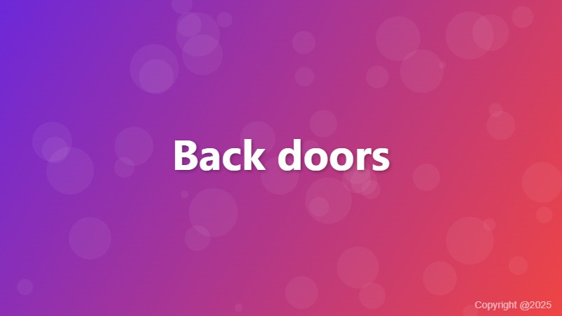 Back doors