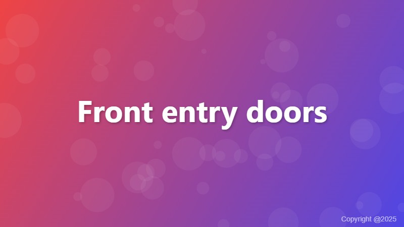 Front entry doors